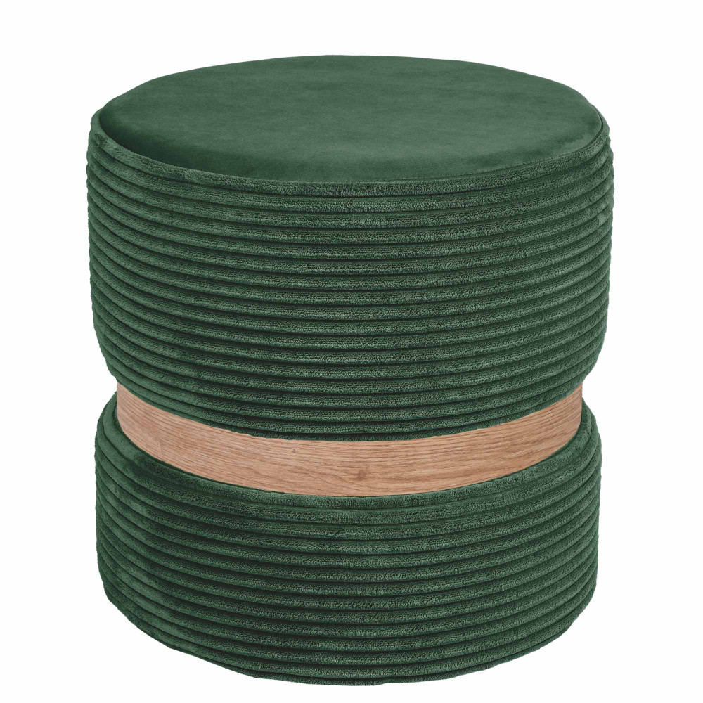 Taburet Ring - inel stejar - stofa L56 - verde Taburet Ring - inel stejar - stofa L56 - verde