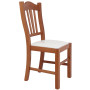 Scaun Silvana - cadru cires - imitatie piele alb - 21894 Scaun Silvana - cadru cires - imitatie piele alb - 21894