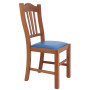 Scaun Silvana - cadru cires - imitatie piele albastru - 21898 Scaun Silvana - cadru cires - imitatie piele albastru - 21898