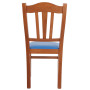 Scaun Silvana - cadru cires - imitatie piele albastru - 21898 Scaun Silvana - cadru cires - imitatie piele albastru - 21898