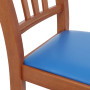 Scaun Silvana - cadru cires - imitatie piele albastru - 21898 Scaun Silvana - cadru cires - imitatie piele albastru - 21898