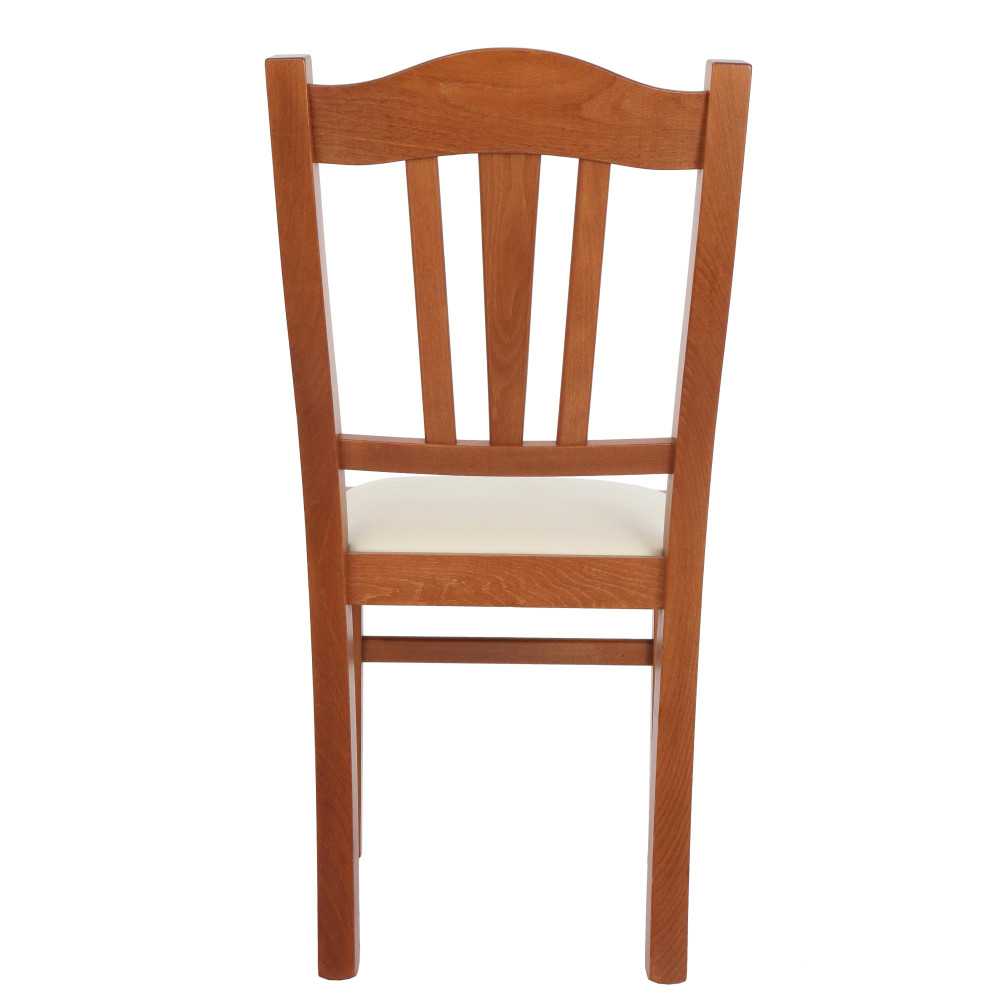 Scaun Silvana - cadru cires - imitatie piele crem - 21834 Scaun Silvana - cadru cires - imitatie piele crem - 21834