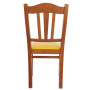 Scaun Silvana - cadru cires - imitatie piele galben - 22168 Scaun Silvana - cadru cires - imitatie piele galben - 22168