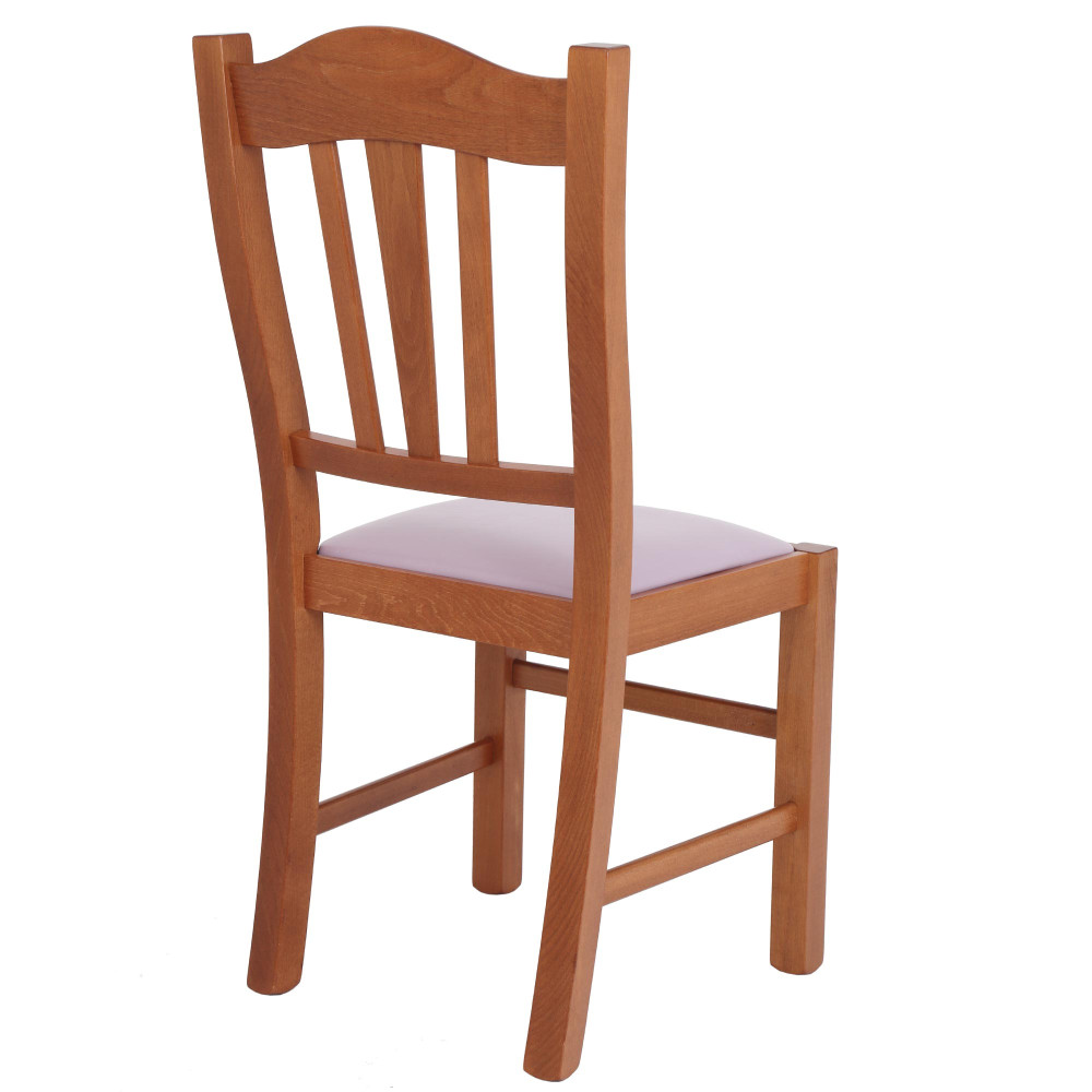 Scaun Silvana - cadru cires - imitatie piele mov - 21897 Scaun Silvana - cadru cires - imitatie piele mov - 21897