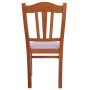 Scaun Silvana - cadru cires - imitatie piele mov - 21897 Scaun Silvana - cadru cires - imitatie piele mov - 21897