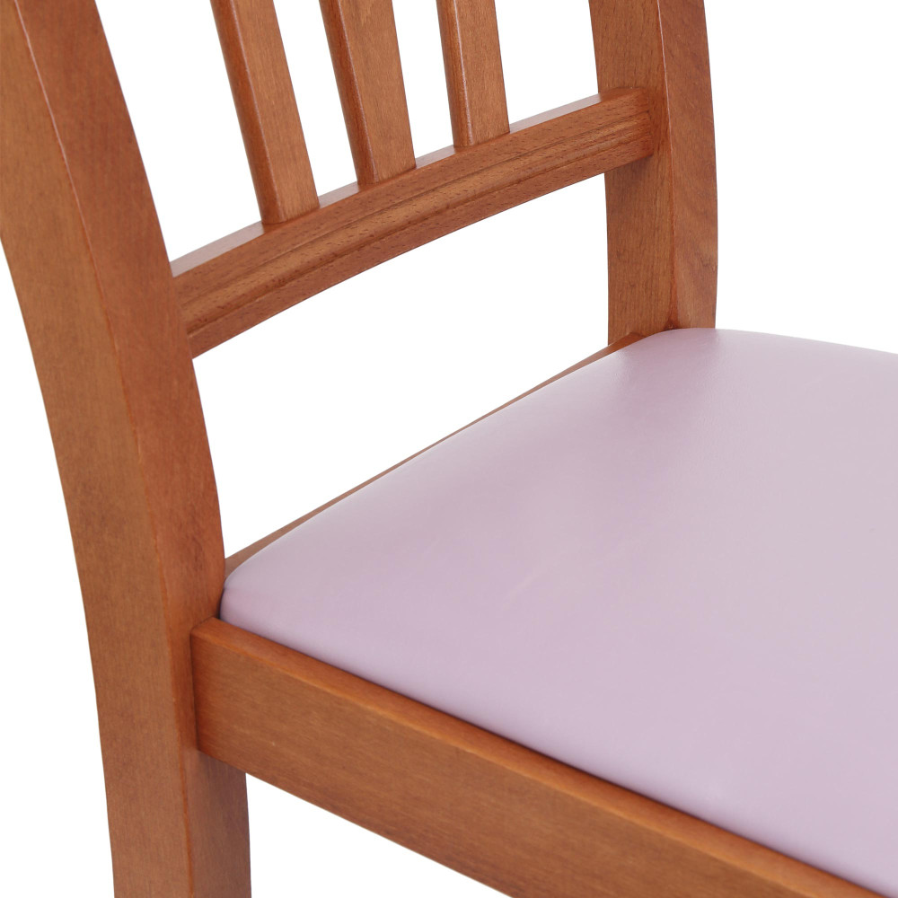 Scaun Silvana - cadru cires - imitatie piele mov - 21897 Scaun Silvana - cadru cires - imitatie piele mov - 21897