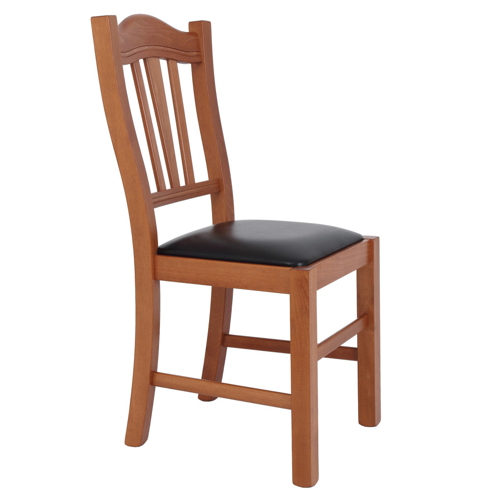 Scaun Silvana - cadru cires - imitatie piele negru - 21901 Scaun Silvana - cadru cires - imitatie piele negru - 21901