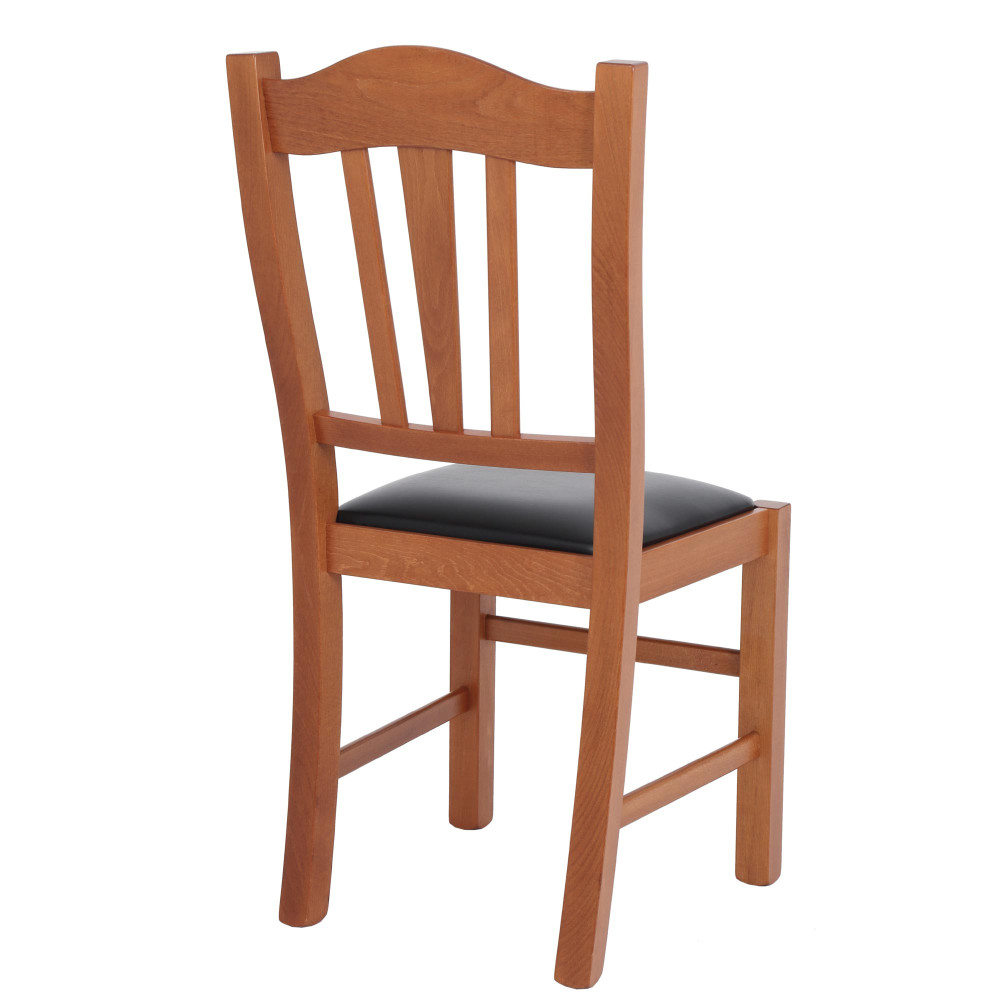 Scaun Silvana - cadru cires - imitatie piele negru - 21901 Scaun Silvana - cadru cires - imitatie piele negru - 21901