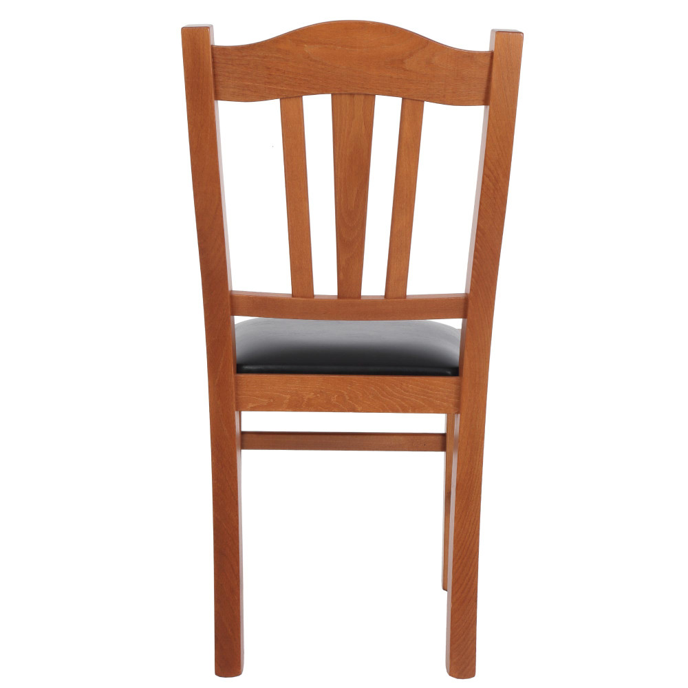 Scaun Silvana - cadru cires - imitatie piele negru - 21901 Scaun Silvana - cadru cires - imitatie piele negru - 21901