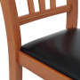Scaun Silvana - cadru cires - imitatie piele negru - 21901 Scaun Silvana - cadru cires - imitatie piele negru - 21901