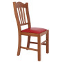Scaun Silvana - cadru cires - imitatie piele rosu - 21900 Scaun Silvana - cadru cires - imitatie piele rosu - 21900