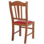 Scaun Silvana - cadru cires - imitatie piele rosu - 21900 Scaun Silvana - cadru cires - imitatie piele rosu - 21900