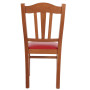Scaun Silvana - cadru cires - imitatie piele rosu - 21900 Scaun Silvana - cadru cires - imitatie piele rosu - 21900