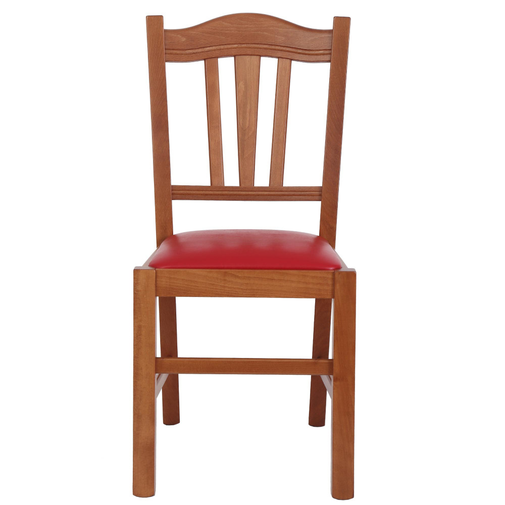 Scaun Silvana - cadru cires - imitatie piele rosu - 21900 Scaun Silvana - cadru cires - imitatie piele rosu - 21900