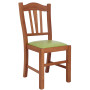 Scaun Silvana - cadru cires - imitatie piele verde - 21899 Scaun Silvana - cadru cires - imitatie piele verde - 21899