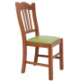 Scaun Silvana - cadru cires - imitatie piele verde - 21899 Scaun Silvana - cadru cires - imitatie piele verde - 21899