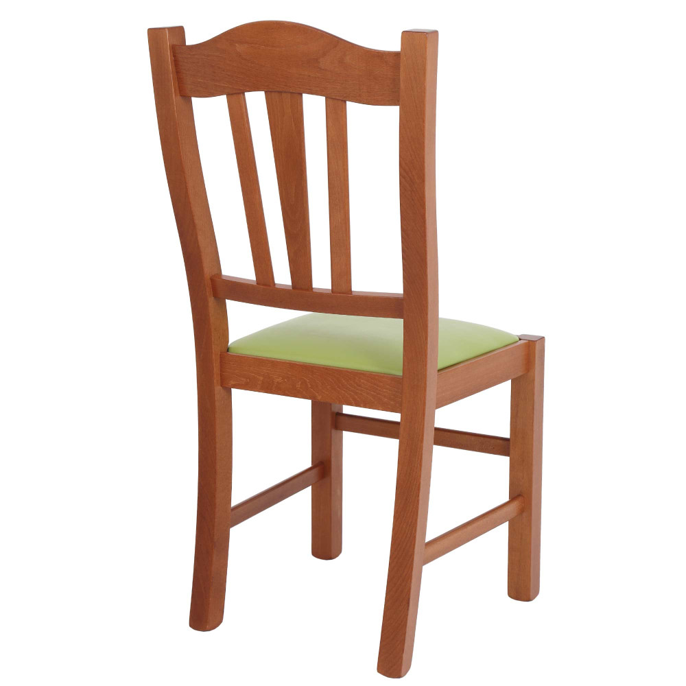 Scaun Silvana - cadru cires - imitatie piele verde - 21899 Scaun Silvana - cadru cires - imitatie piele verde - 21899