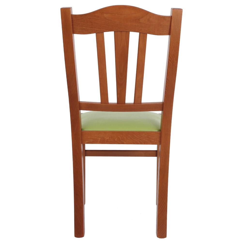Scaun Silvana - cadru cires - imitatie piele verde - 21899 Scaun Silvana - cadru cires - imitatie piele verde - 21899