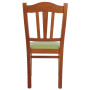 Scaun Silvana - cadru cires - imitatie piele verde - 21899 Scaun Silvana - cadru cires - imitatie piele verde - 21899