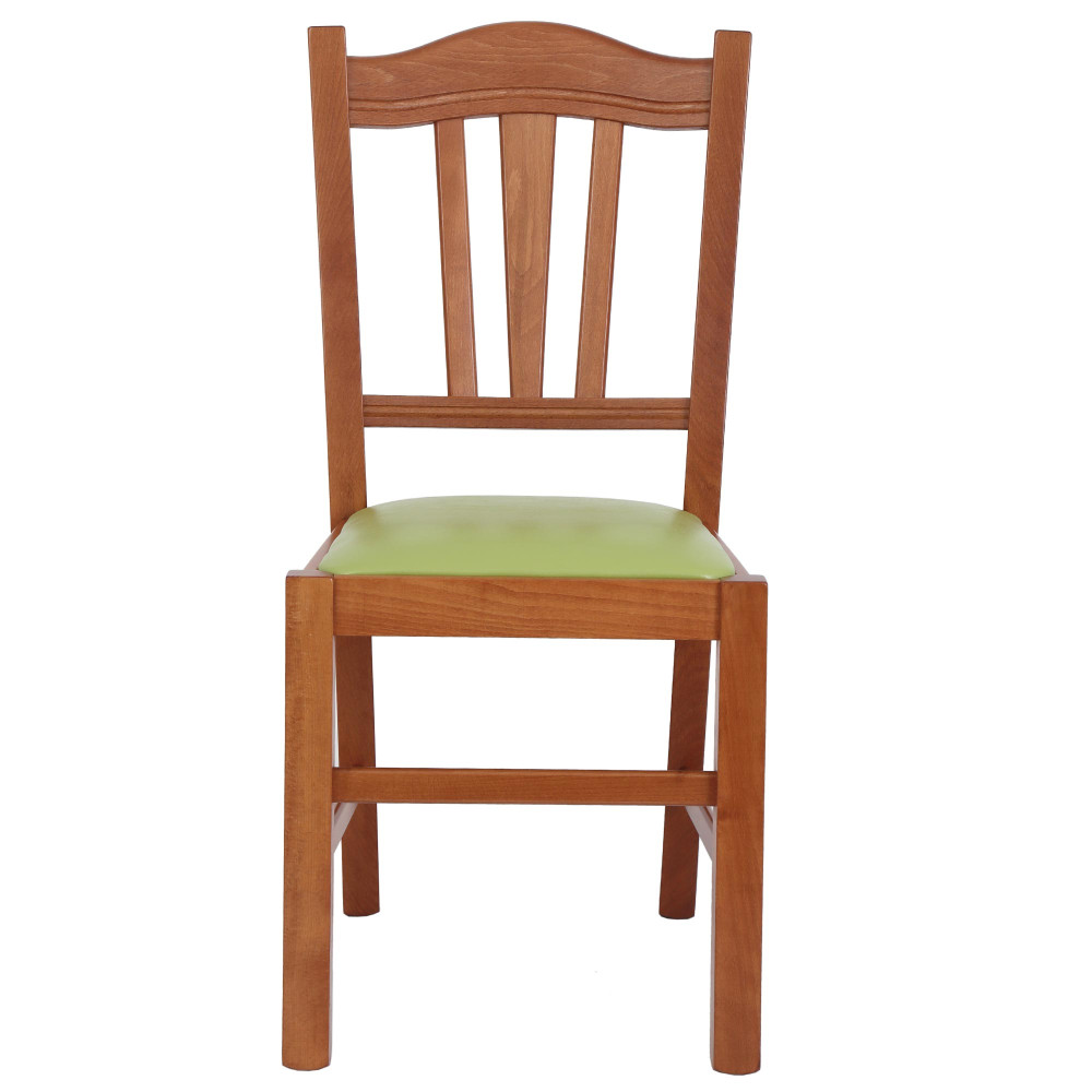 Scaun Silvana - cadru cires - imitatie piele verde - 21899 Scaun Silvana - cadru cires - imitatie piele verde - 21899