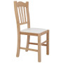 Scaun Silvana - cadru natur - imitatie piele alb - 21894