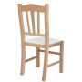 Scaun Silvana - cadru natur - imitatie piele alb - 21894