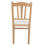 Scaun Silvana - cadru natur - imitatie piele alb - 21894