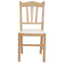 Scaun Silvana - cadru natur - imitatie piele alb - 21894