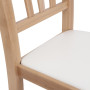 Scaun Silvana - cadru natur - imitatie piele alb - 21894