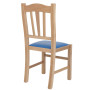 Scaun Silvana - cadru natur - imitatie piele albastru - 21898 Scaun Silvana - cadru natur - imitatie piele albastru - 21898