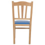 Scaun Silvana - cadru natur - imitatie piele albastru - 21898 Scaun Silvana - cadru natur - imitatie piele albastru - 21898