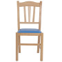 Scaun Silvana - cadru natur - imitatie piele albastru - 21898 Scaun Silvana - cadru natur - imitatie piele albastru - 21898