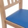 Scaun Silvana - cadru natur - imitatie piele albastru - 21898 Scaun Silvana - cadru natur - imitatie piele albastru - 21898