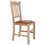 Scaun Silvana - cadru natur - imitatie piele coniac - 8070 Scaun Silvana - cadru natur - imitatie piele coniac - 8070