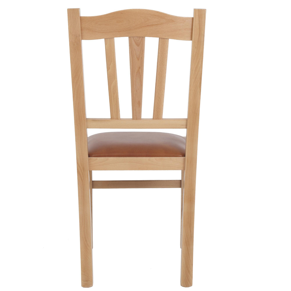 Scaun Silvana - cadru natur - imitatie piele coniac - 8070 Scaun Silvana - cadru natur - imitatie piele coniac - 8070