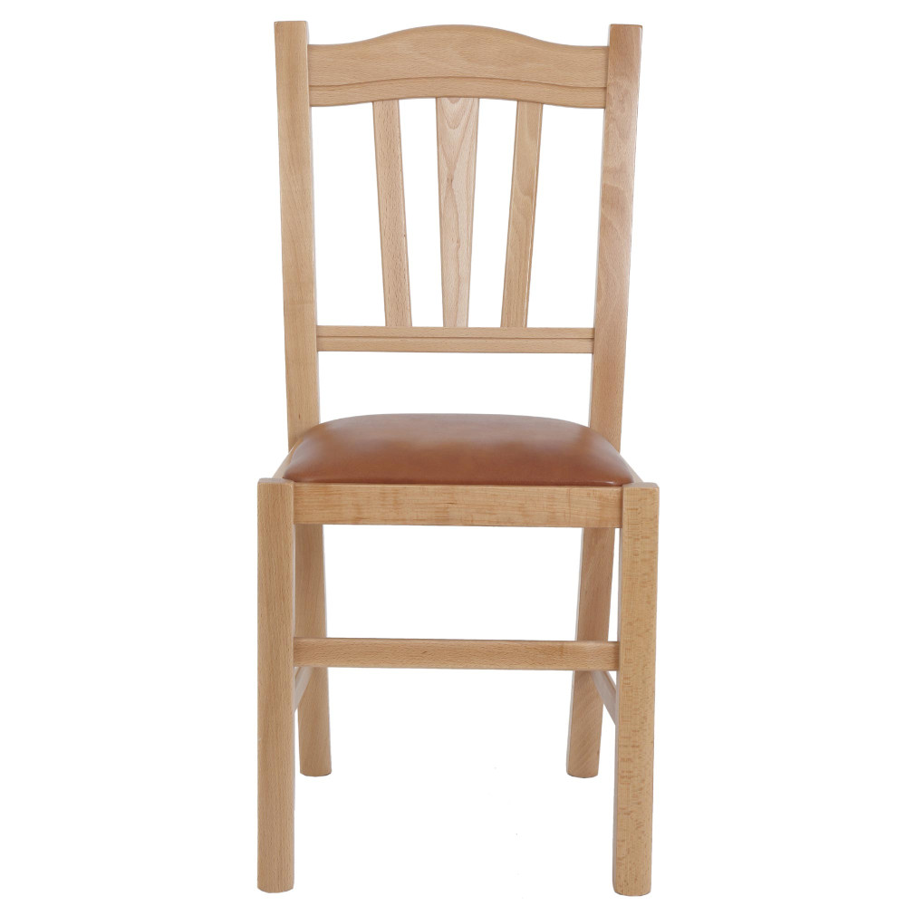 Scaun Silvana - cadru natur - imitatie piele coniac - 8070 Scaun Silvana - cadru natur - imitatie piele coniac - 8070