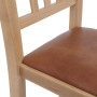 Scaun Silvana - cadru natur - imitatie piele coniac - 8070 Scaun Silvana - cadru natur - imitatie piele coniac - 8070
