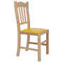 Scaun Silvana - cadru natur - imitatie piele galben - 22168 Scaun Silvana - cadru natur - imitatie piele galben - 22168