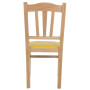 Scaun Silvana - cadru natur - imitatie piele galben - 22168 Scaun Silvana - cadru natur - imitatie piele galben - 22168