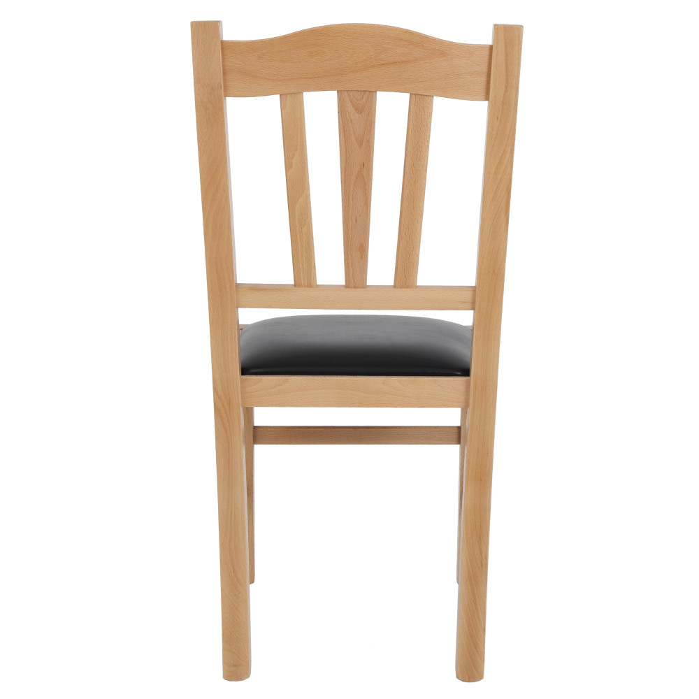 Scaun Silvana - cadru natur - imitatie piele negru - 21901 Scaun Silvana - cadru natur - imitatie piele negru - 21901