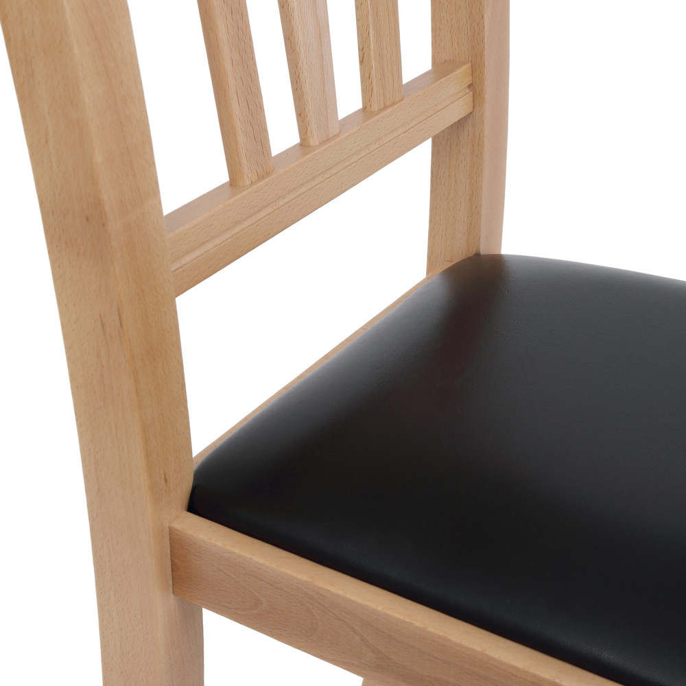 Scaun Silvana - cadru natur - imitatie piele negru - 21901 Scaun Silvana - cadru natur - imitatie piele negru - 21901