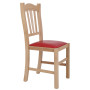 Scaun Silvana - cadru natur - imitatie piele rosu - 21900 Scaun Silvana - cadru natur - imitatie piele rosu - 21900