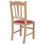 Scaun Silvana - cadru natur - imitatie piele rosu - 21900 Scaun Silvana - cadru natur - imitatie piele rosu - 21900