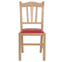 Scaun Silvana - cadru natur - imitatie piele rosu - 21900 Scaun Silvana - cadru natur - imitatie piele rosu - 21900