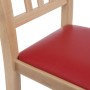 Scaun Silvana - cadru natur - imitatie piele rosu - 21900 Scaun Silvana - cadru natur - imitatie piele rosu - 21900