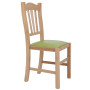 Scaun Silvana - cadru natur - imitatie piele verde - 21899 Scaun Silvana - cadru natur - imitatie piele verde - 21899