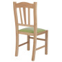Scaun Silvana - cadru natur - imitatie piele verde - 21899 Scaun Silvana - cadru natur - imitatie piele verde - 21899