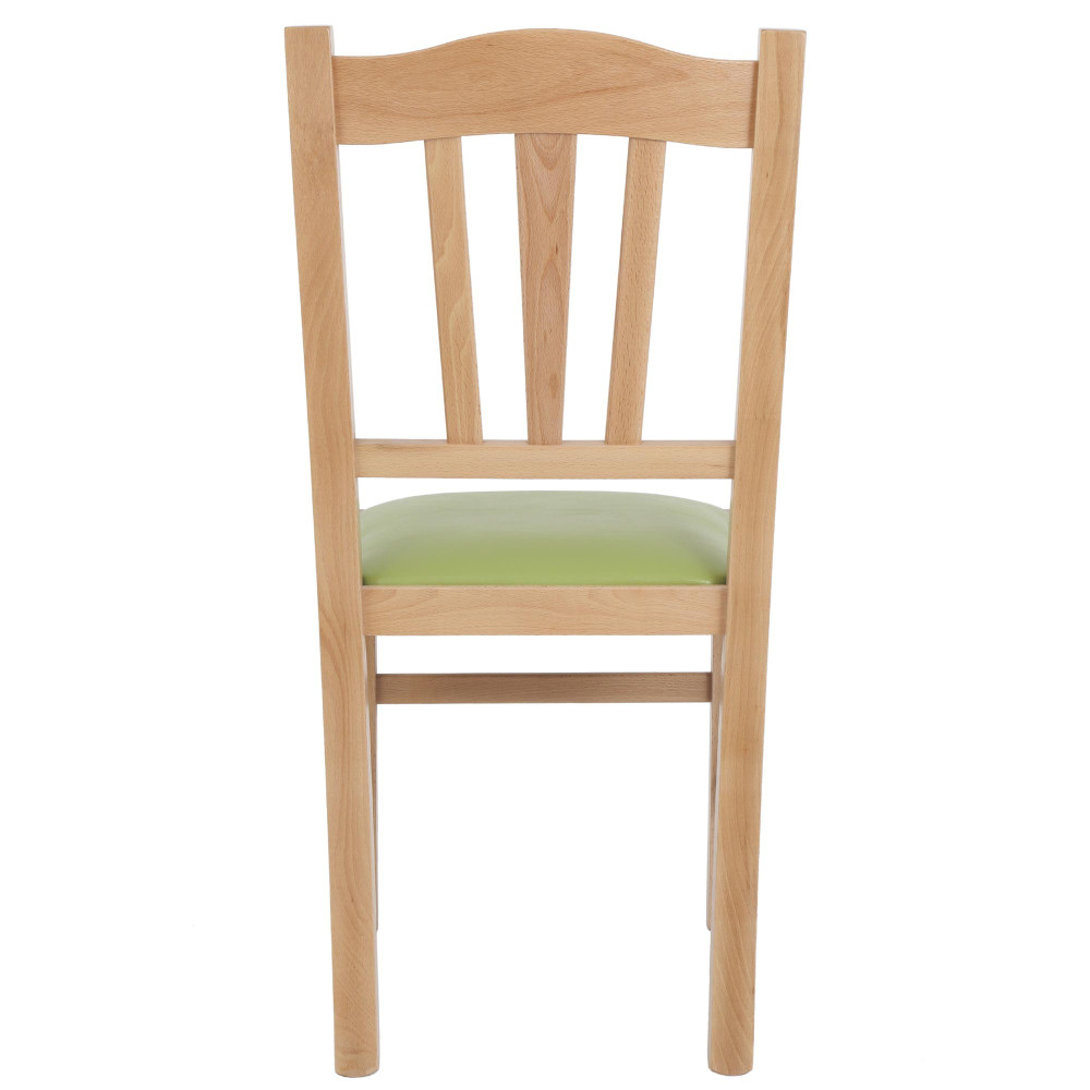 Scaun Silvana - cadru natur - imitatie piele verde - 21899 Scaun Silvana - cadru natur - imitatie piele verde - 21899