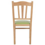 Scaun Silvana - cadru natur - imitatie piele verde - 21899 Scaun Silvana - cadru natur - imitatie piele verde - 21899