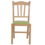 Scaun Silvana - cadru natur - imitatie piele verde - 21899 Scaun Silvana - cadru natur - imitatie piele verde - 21899